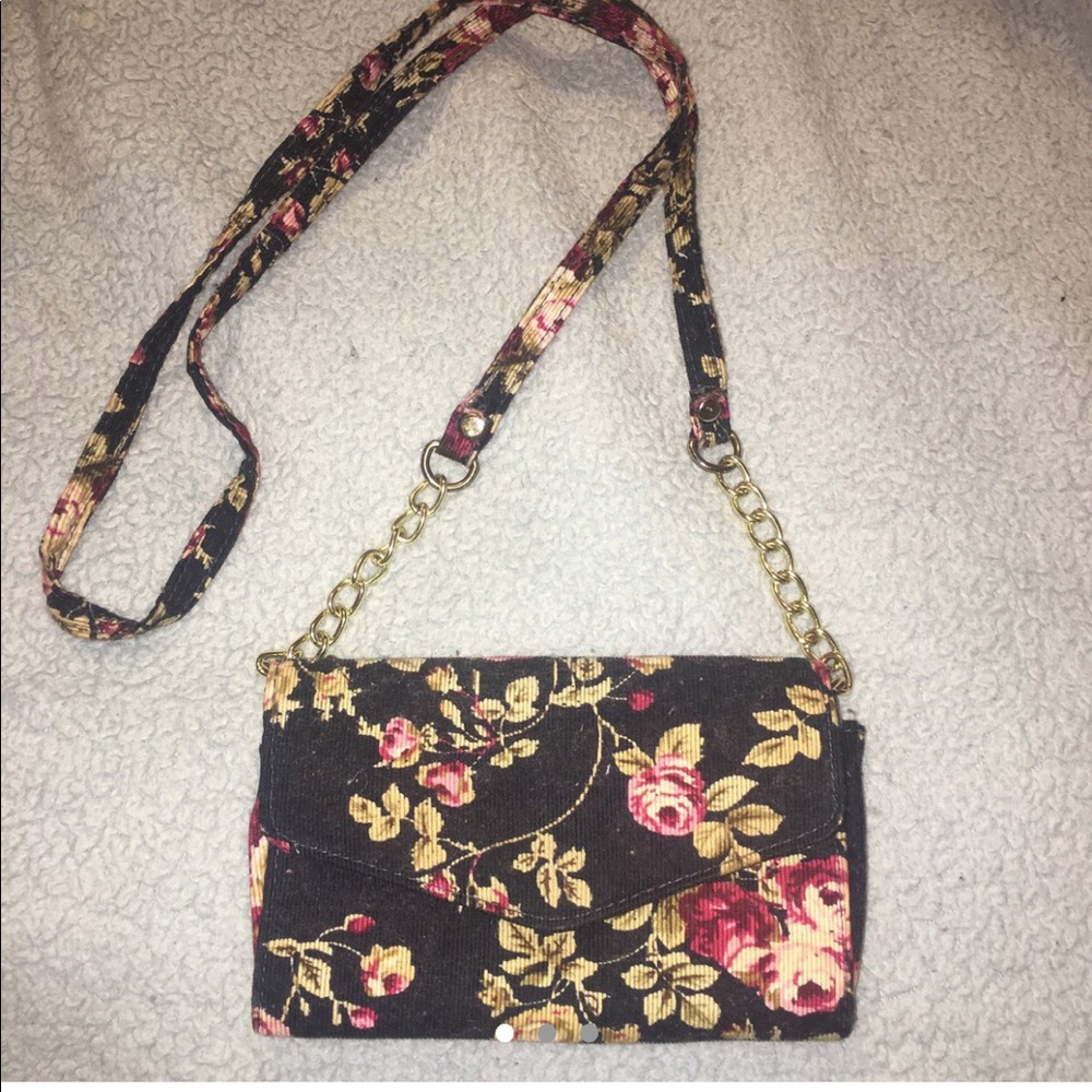 Floral Print Velvet Small Purse 👛